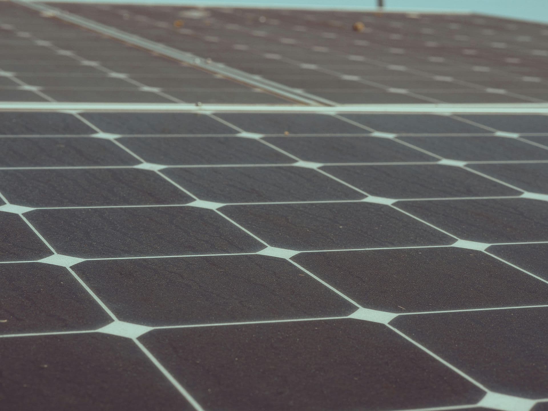 Close-up of solar panels